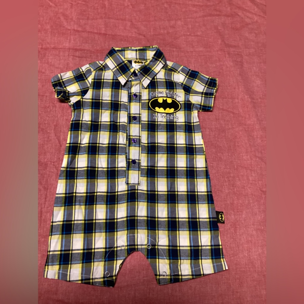 Baby Boys 3/6 Months Crime Fighter In Training Batman Romper